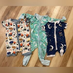 Set of Three Baby Little Sleepies jammies with Fun Prints